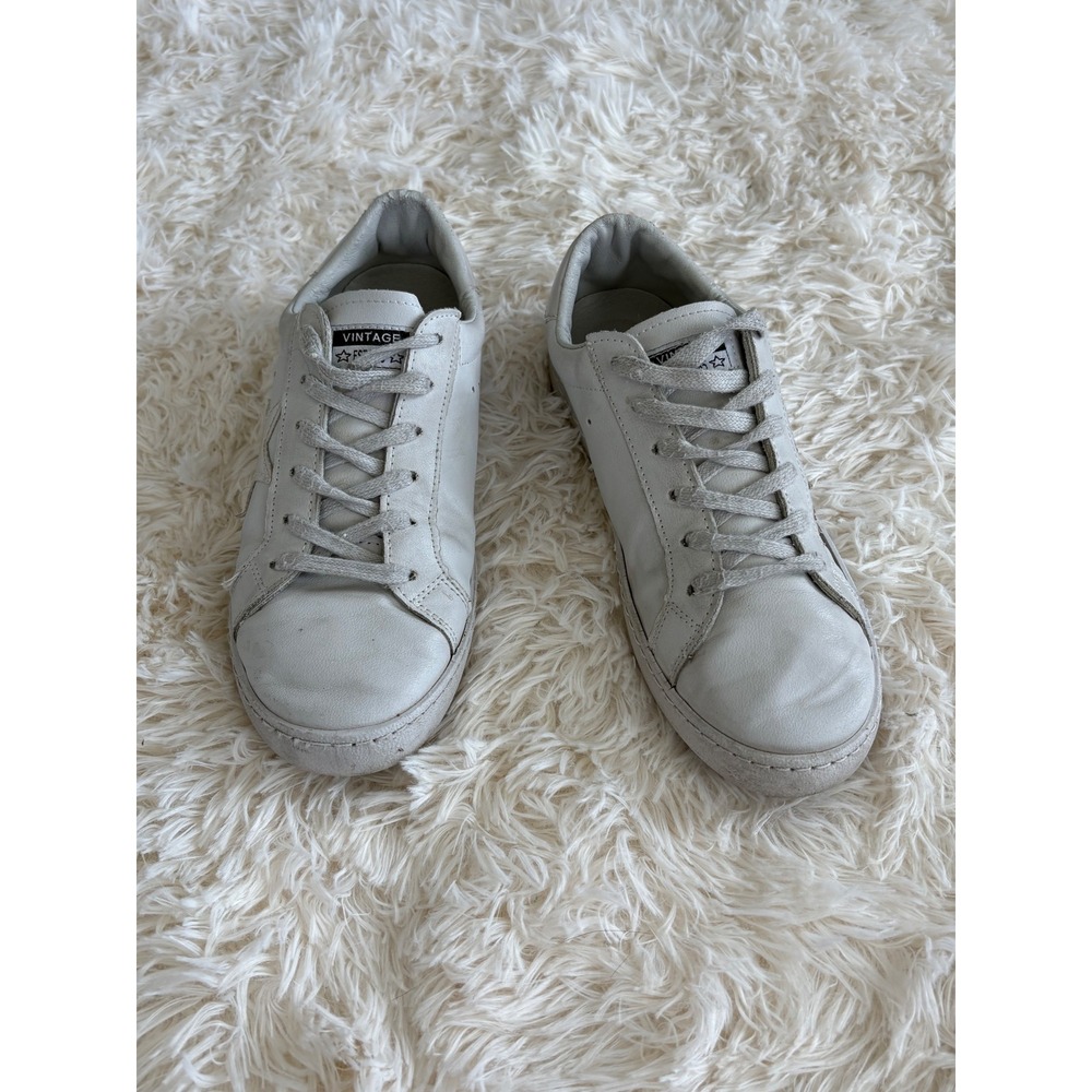 Vintage Havana Bianca Dip‎ Grey Leather Star Sneakers Womens Size 7
